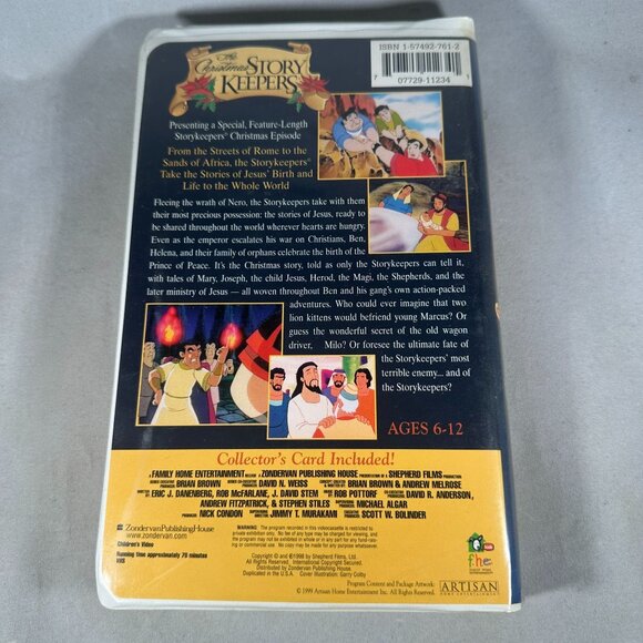 The Christmas Story Keepers Fully Animated Family VHS Zondervan Artisan 70 Min - Picture 2 of 3